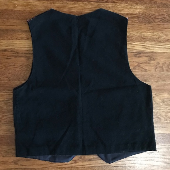 SOLD vintage 90s Unisex vest M embroidered tapestry - Picture 4 of 5